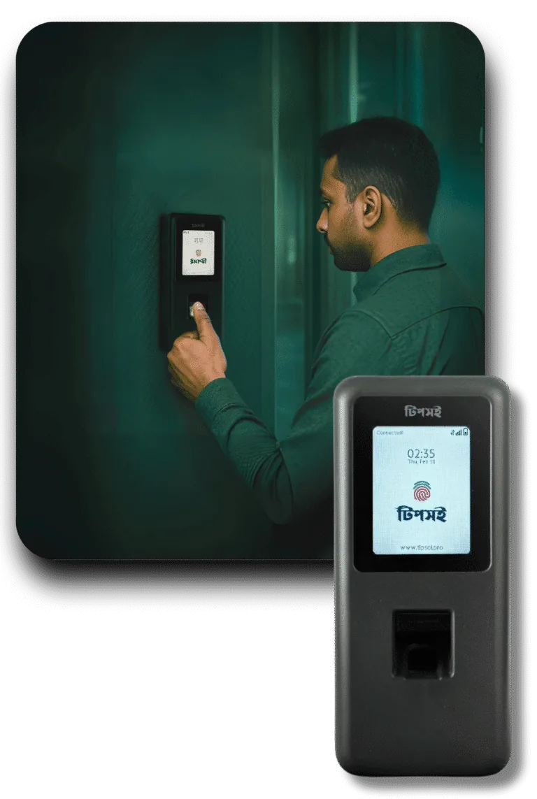 Tipsoi Prompt fingerprint reader on a wall